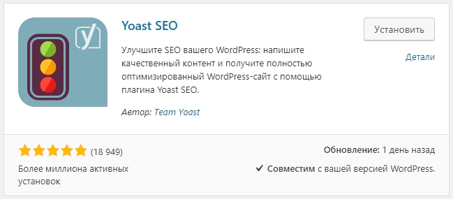 Yoast плагин для WordPress